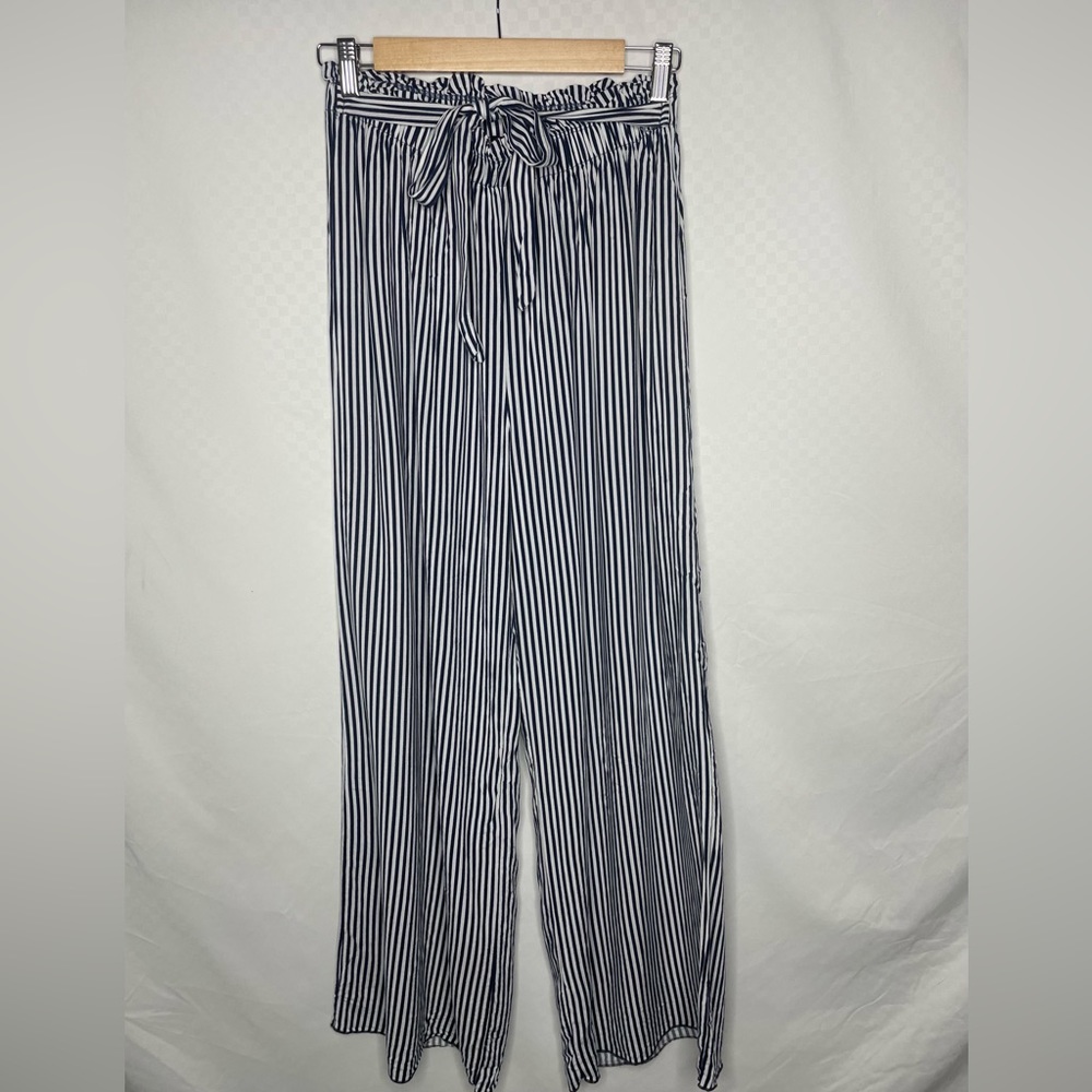 See You Monday Paperbag Wide-Leg Pull-On Pants
